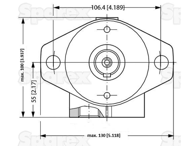 Trale Bomba hidráulica OMP160 160cc/rev com 25mm Cilíndrico Tipo de veio (S.137225)