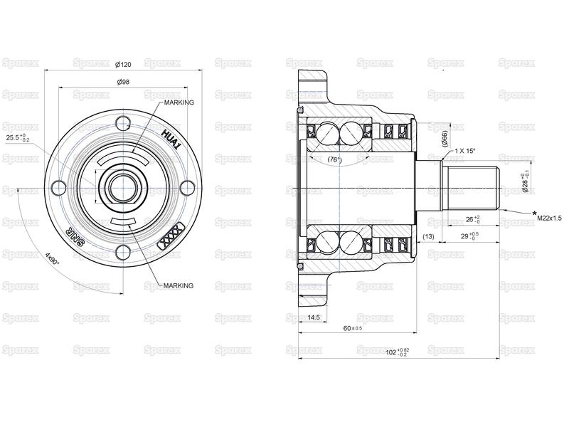 NTN SNR Conjunto de rolamentos de cubo (HUA11-4M12S01) (S.138218)