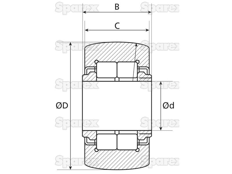 NTN SNR Track Roller Bearing (NUTR308/3AS) (S.138418)