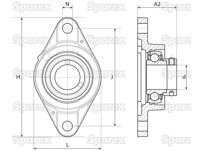 NTN SNR Chumaceira (ESFLE205) (S.138513)