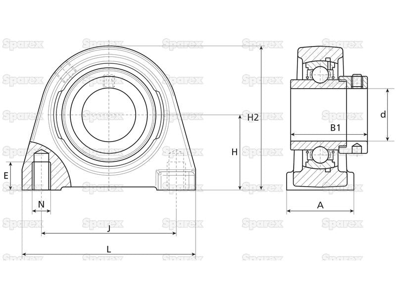 NTN SNR Chumaceira EXPAE (EXPAE205L3) (S.138550)