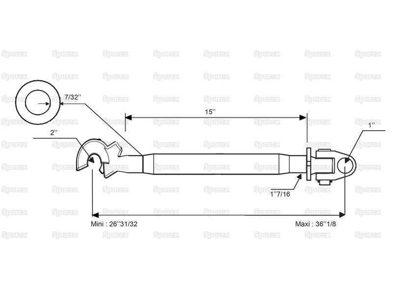 3º ponto (Cat.2/2) Comprimento minimo 677mm (S.13993)