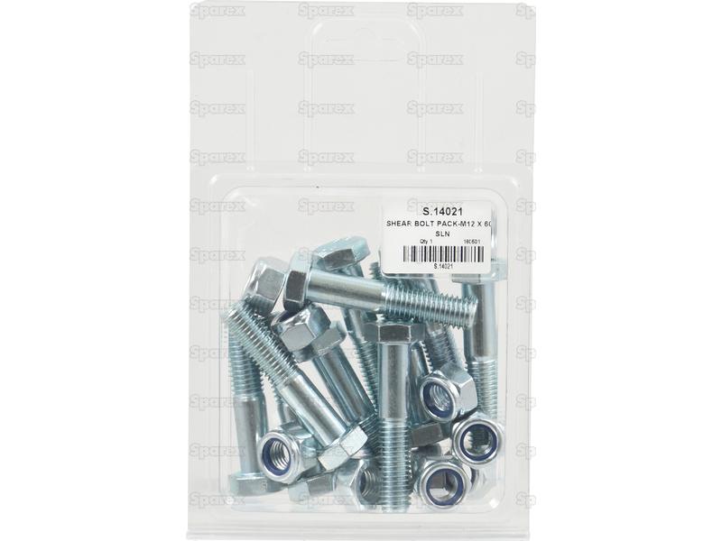 SHEAR BOLT PACK-M12 X 60 + SLN (S.14021)