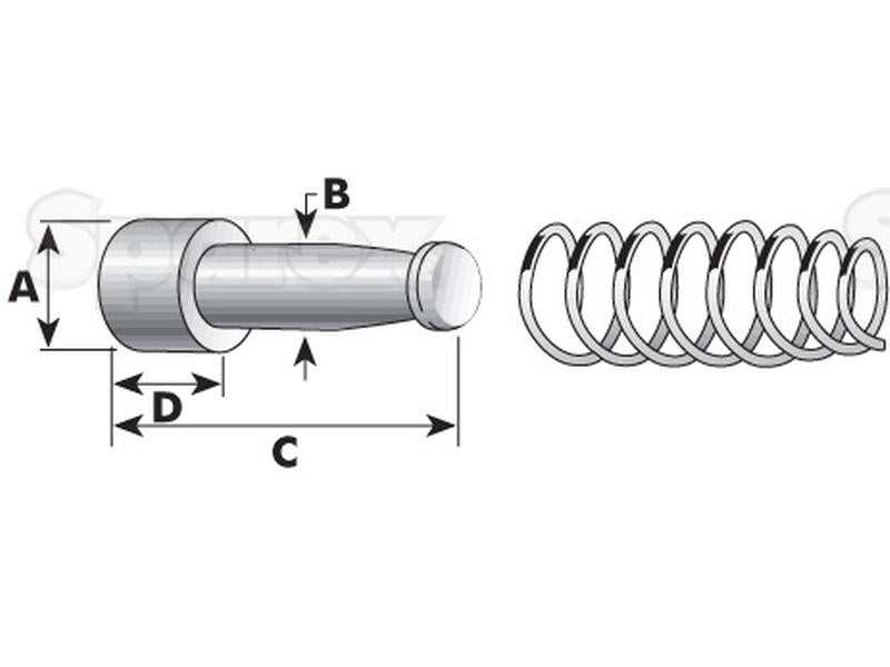 Fecho de cardan - Cavilha Ø:15.75mm (S.14106)