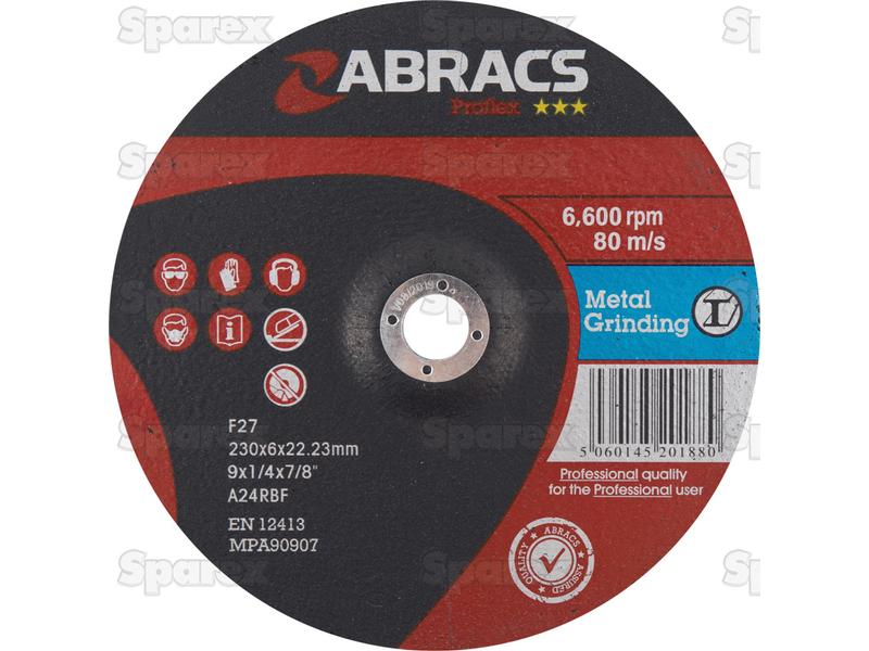 Disco de lixar para metal 230mm x 6mm x 22mm A24RBF (S.14229)