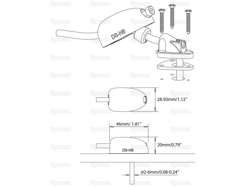 ROKK™ Mini Horizontal Entry Cable Seal, para Ø do cabo em: 2-6mm (S.143162)