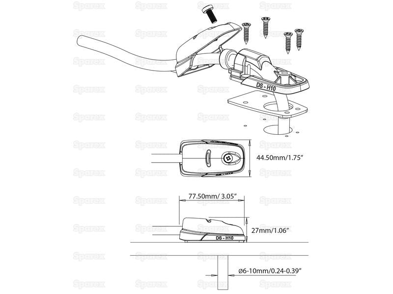 ROKK™ Mini Horizontal Entry Cable Seal, para Ø do cabo em: 6-10mm (S.143163)