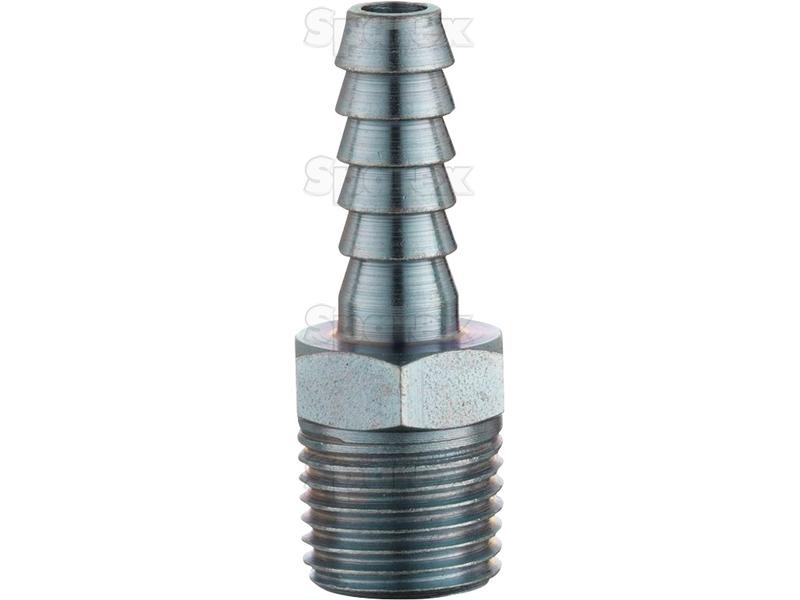 Ponteira ar 1/4'' BSPT Macho 1/4'' Hose End (S.14354)