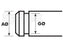 Freio Métrico E, A Ø4.5mm, B Ø3.2mm (Din 6799) (S.14402)