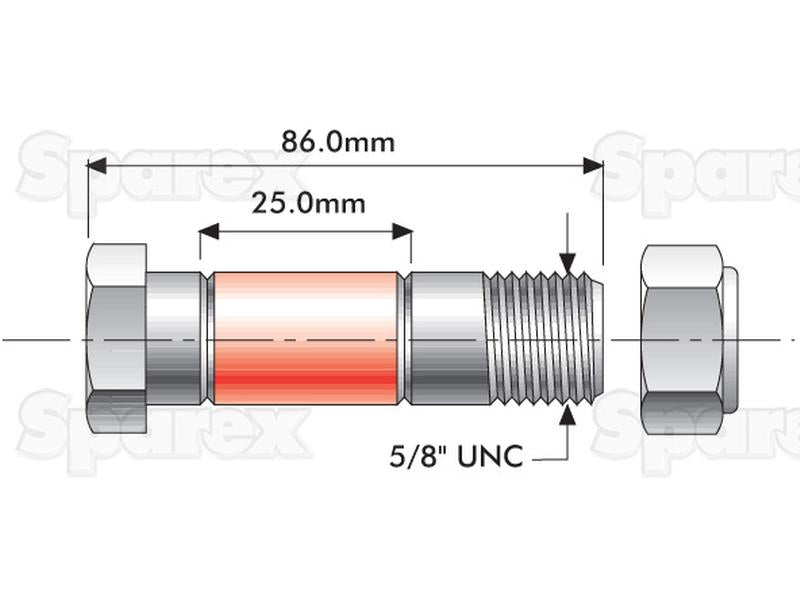 SHEAR BOLT-DOWDESWELL-RED Aplicavel em: 900486 (S.14833)