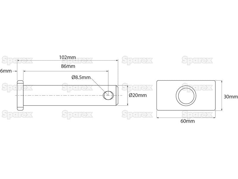 Cavilha 20x86mm (S.150217)