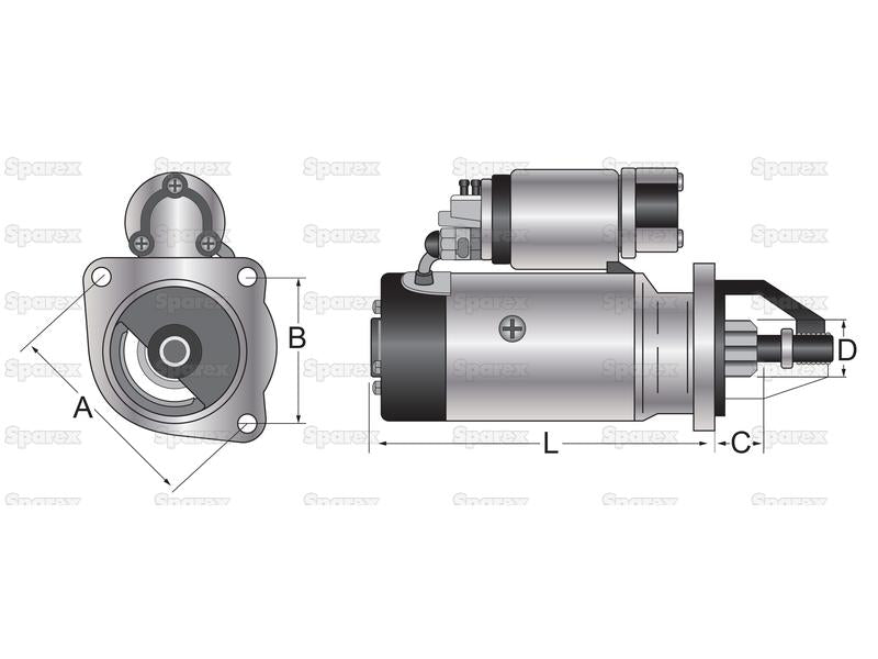 Motor de Arranque - 12V, 4.2Quilowatts (Sparex) (S.150754)