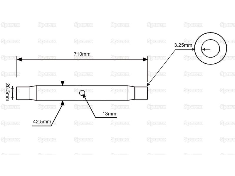 Tubo de 3º ponto - 1 1/8'' UNC - 710mm (S.15184)