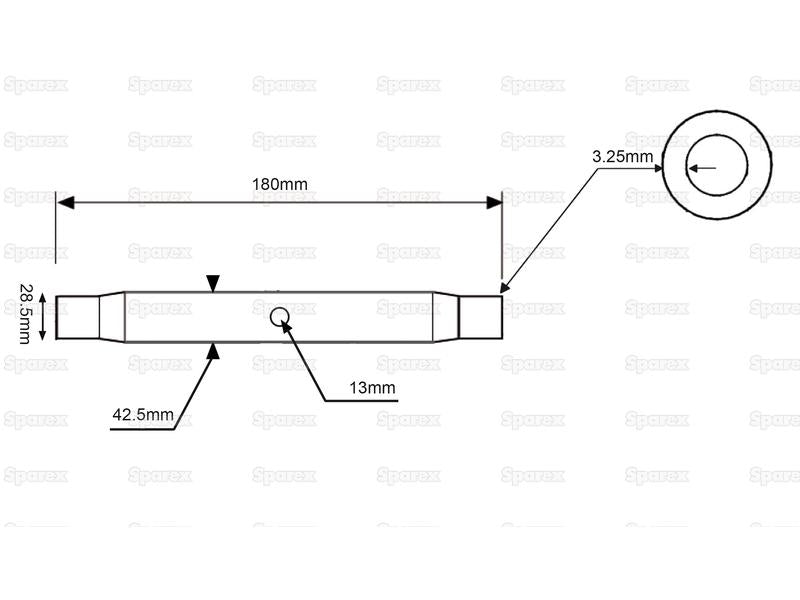 Tubo de 3º ponto - 1 1/8'' UNC - 180mm (S.15237)