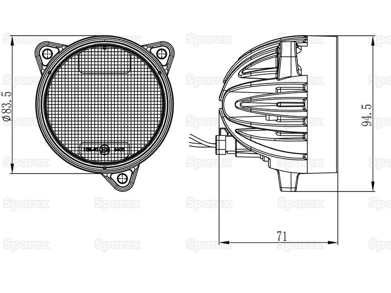 LED Farol, CISPR 25: Class 3, 4800 Lumens, 10-30V (S.153395)