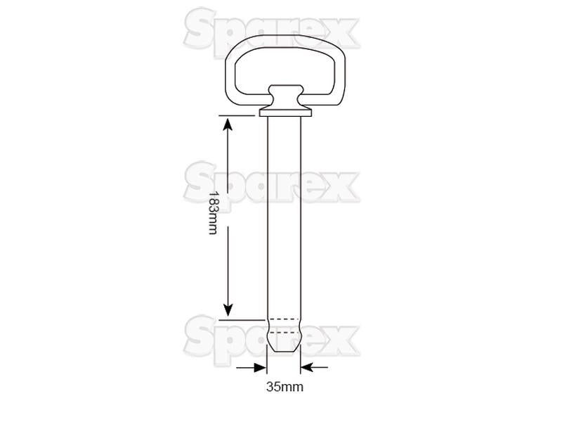 Cavilha de Engate com corrente 35x183mm (S.15358)