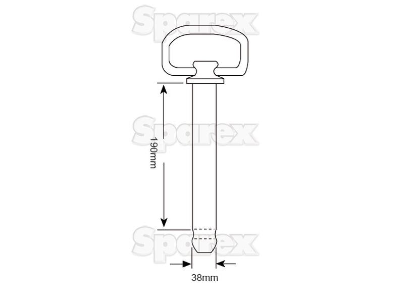 Cavilha de Engate com corrente 38x190mm (S.15360)