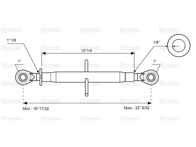 3º ponto (Cat.2/2) Comprimento minimo 420mm (S.1545)