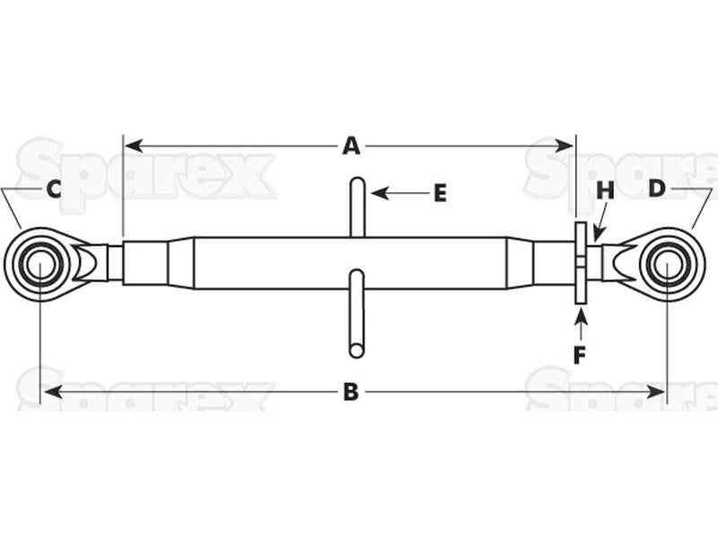 3º ponto (Cat.2/2) Comprimento minimo 555mm (S.15556)