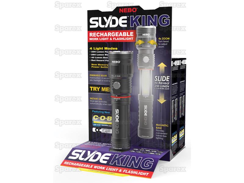 Lanterna LED recarregável Nebo Slyde King- 500 lúmenes (S.159311)