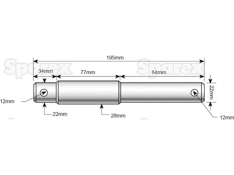 Munhao - Categoria dupla 22 - 28x195mm, Tamanho da rosca Tamanho da rosca 1/2 (S.16338)