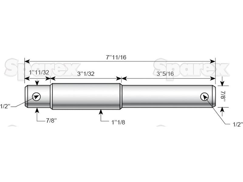 Munhao - Categoria dupla 22 - 28x195mm, Tamanho da rosca Tamanho da rosca 1/2 (S.16338)