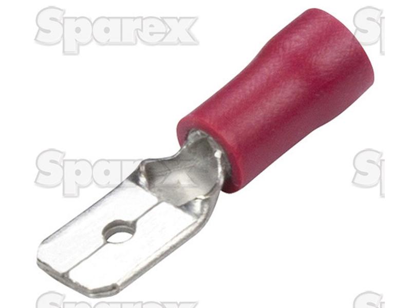 Terminal, Aperto Duplo - Macho, 6.3mm, Vermelho (0.5 - 1.5mm) (S.163552)