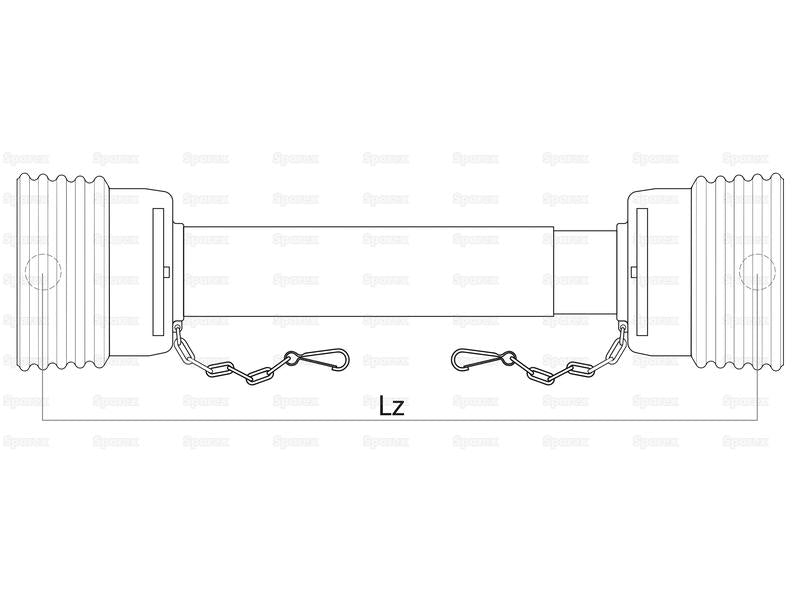 Protecção transmissão - Gardlock, (Lz) Comprimento: 1450mm, Embalagem: Small. (S.163811)