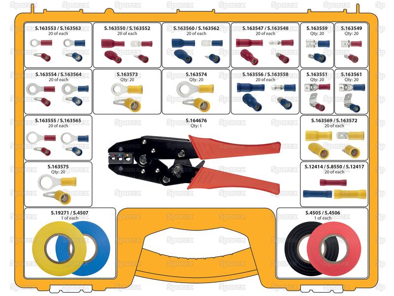 Kit Terminais, Aperto Duplo Sortido (Carry Case 525 un) (S.164677)