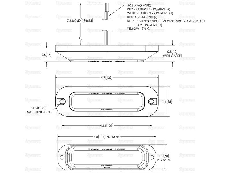 Farolim LED Perigo, 4 LEDs, Cor de luz: amarelo (S.164688)