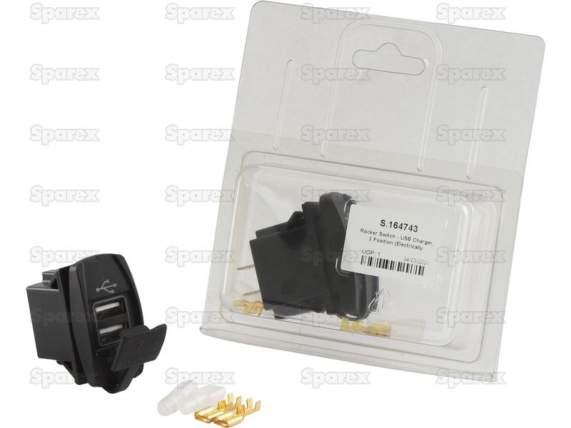 Interruptor - USB Charger, 2 posições, 1 un. Agripak (S.164743)