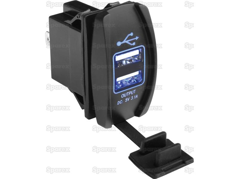 Interruptor - USB Charger, 2 posições, 1 un. Agripak (S.164743)