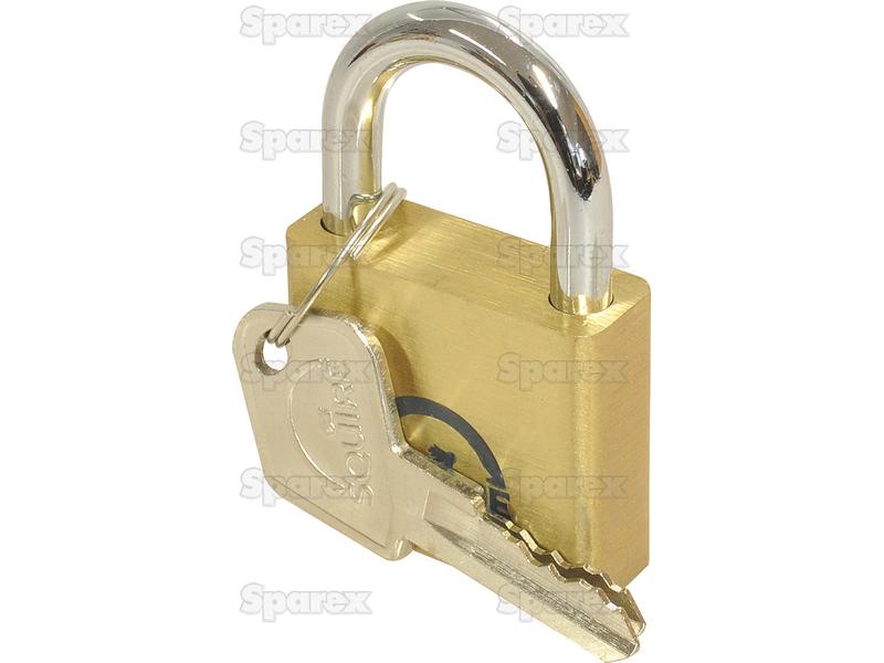 Squire Solid Brass Lion Range Padlock - Key Alike - Brass, Largura da estrutura em: 39.5mm (Classificação de segurança: 3) (S.164761)