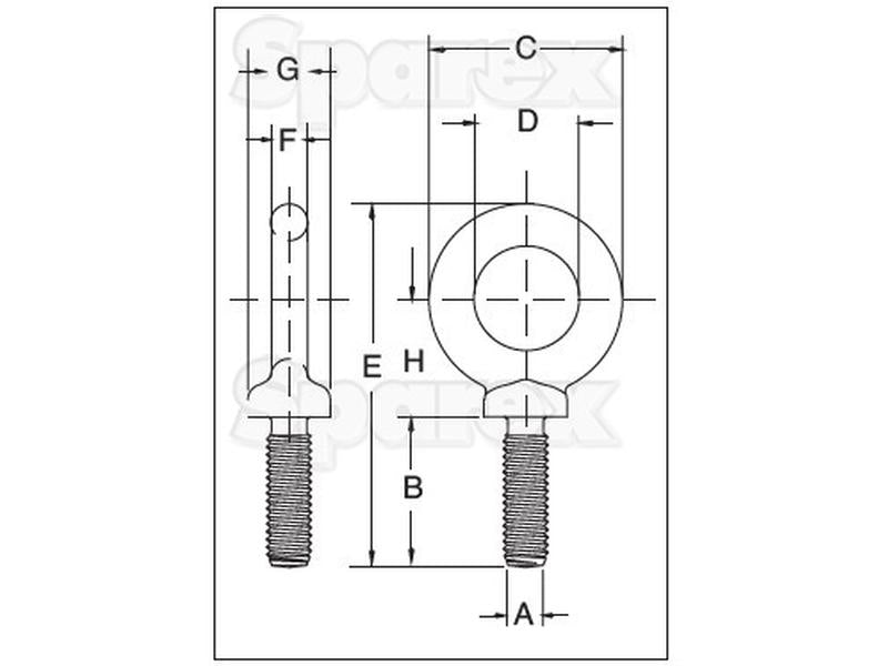 Olhal com parafuso fundido M279 - M10 x 1.50 (S.164993)