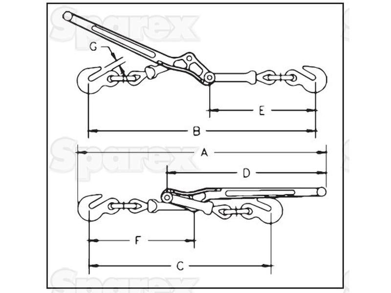 Braço de carga Lebus® - L150 A-1, Diâmetro da corrente: 10-13mm (S.165003)