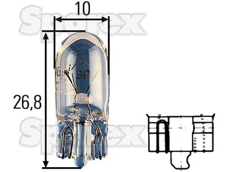 Lâmpada 12V 3W W2.1x9.5d Caixa (S.165739)