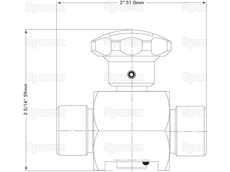 Spenco Valvula 2 Vias 3/8'' BSP (30 L/min Taxa de fluxo) (S.17308)