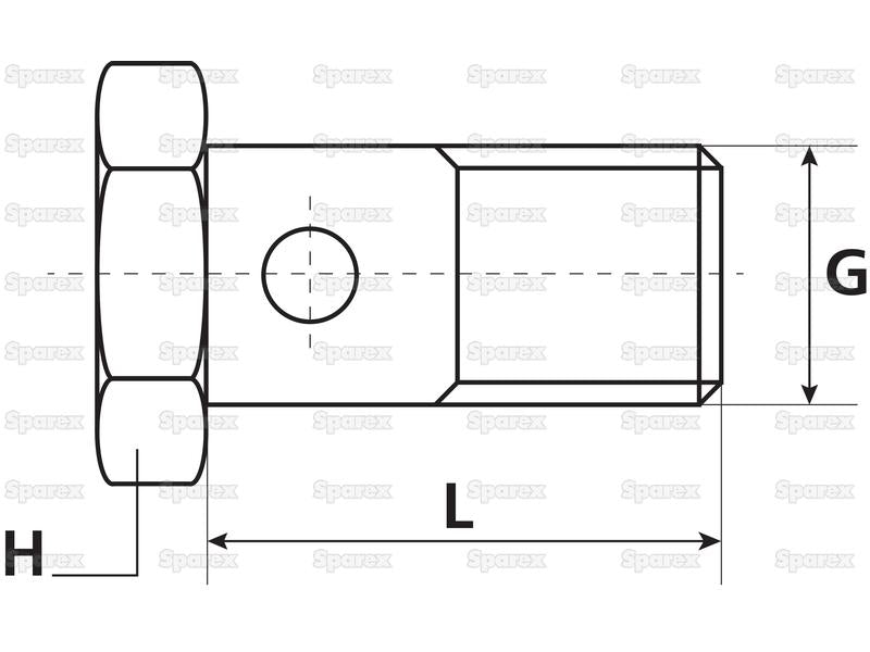 Perno banjo BSP 3/8'' - 29mm (S.1760629)