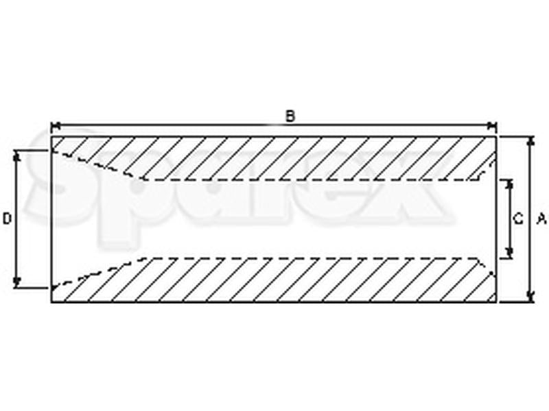 Casquilho bico do carregador frontal - Ø50 x 110mm (Cone 2) (S.1841)