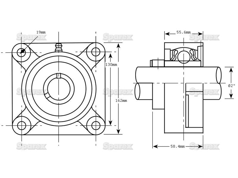 Sparex Rolamento (UCF211-32) (S.18550)