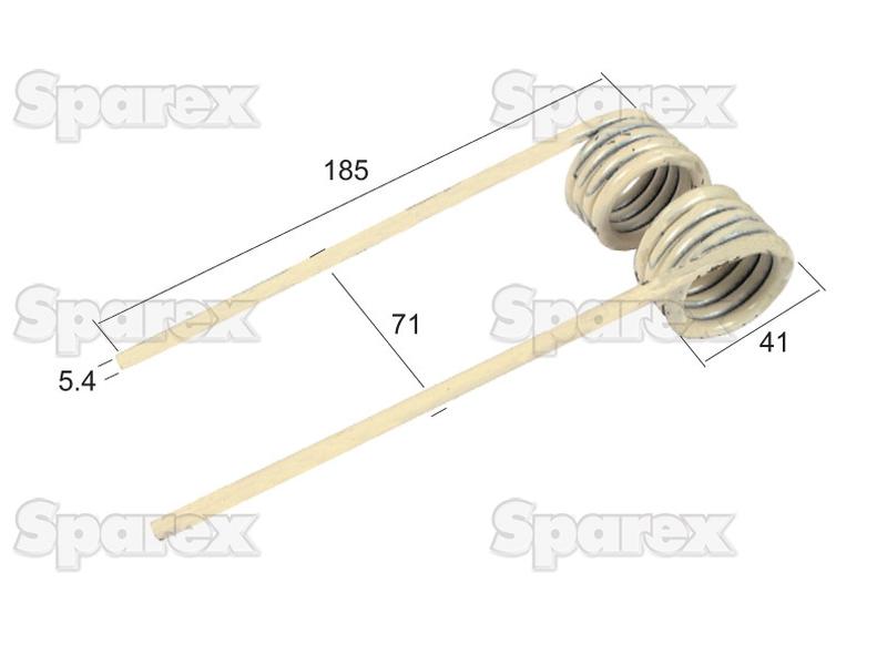 Mola - - - Comprimento:185mm, Largura:71mm, Ø5.4mm - Acessorios para Rivierre Casalis, PZ Aplicavel em: R0114502 (S.21318)