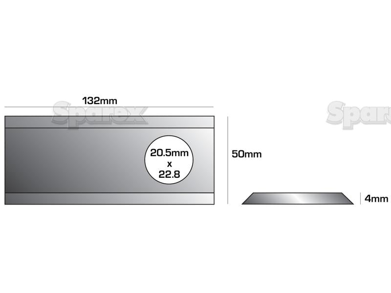 Faca - Lamina conica - 132 x 50x4mm - Orifício Ø20.5 x 23mm - Esq./Dir. - Acessorios para Aplicavel em: 13800013 (S.21600)