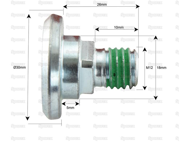 Parafuso C/ Porca- M12 x26mm - Acessorios para Fella Aplicavel em: 426887 (S.21611)