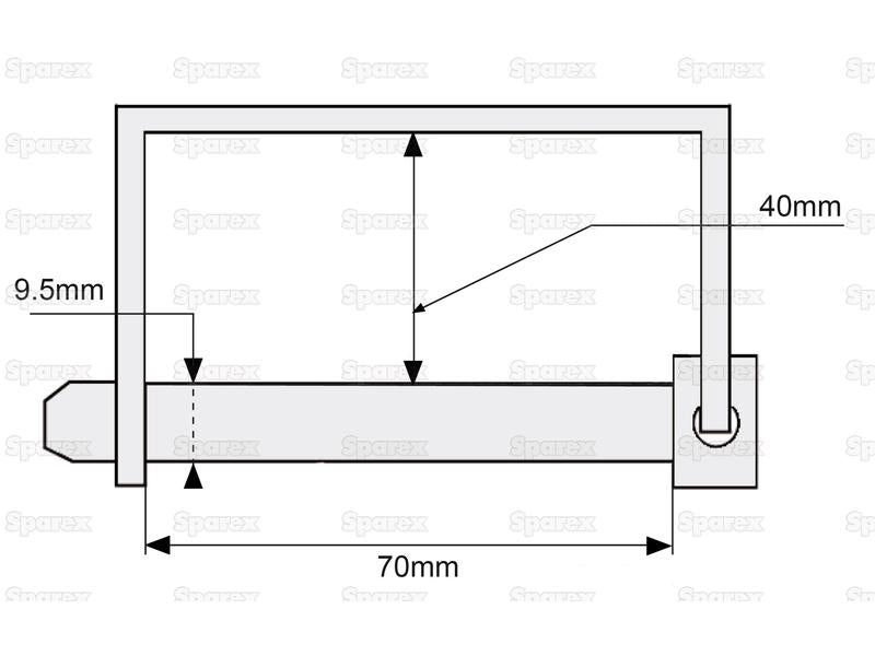 Cavilha Ø9.5mm x 70mm (S.21875)