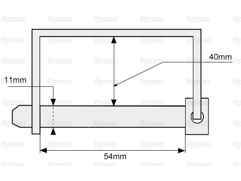 Cavilha Ø11mm x 54mm (S.21876)