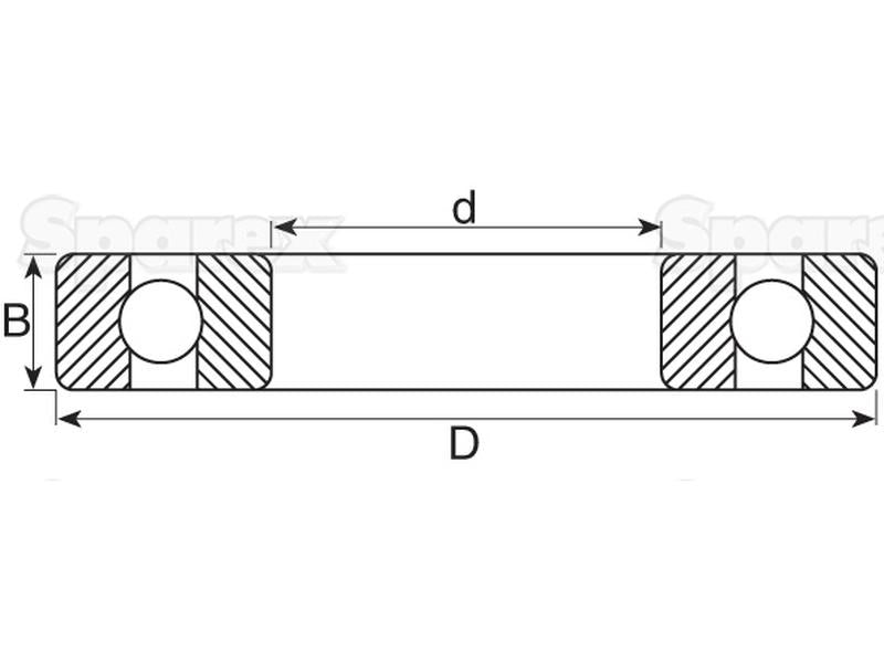 Sparex Rolamento (6092RS) (Agripak 1 un.) (S.21885)