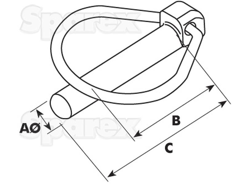 Cavilha mola tipo Pêra Ø12mm x 52mm (2 un Agripak) (S.23013)