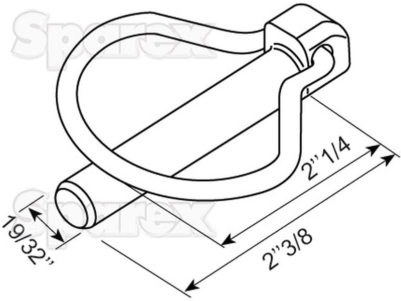 Cavilha mola tipo Pêra Ø15mm x 60mm (2 un Agripak) (S.23014)