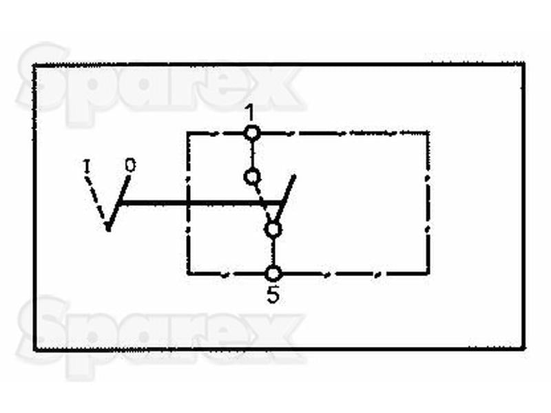 Interruptor - Farol trab. trás, 2 posições (On/Off) (S.23142)