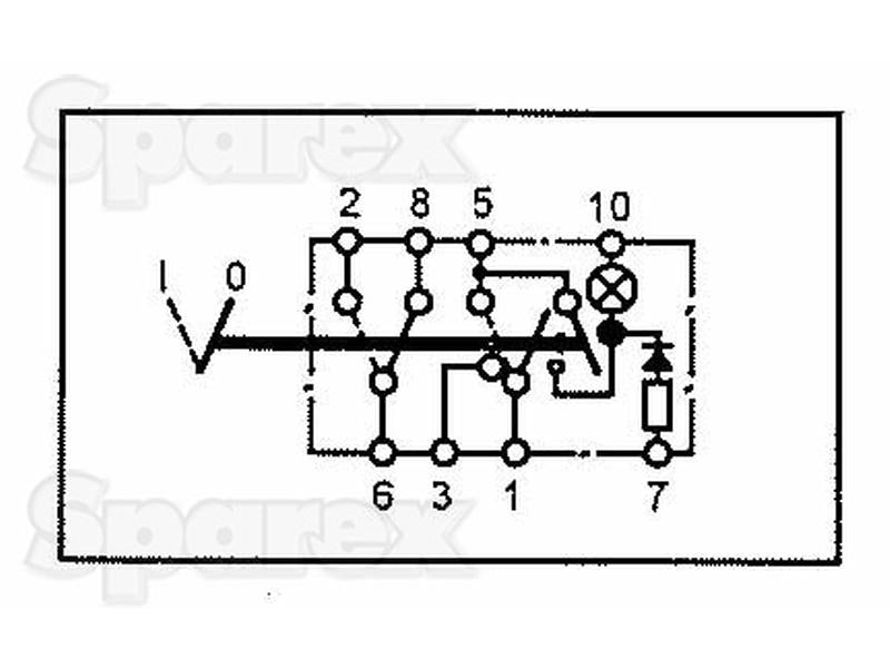 Interruptor - 4 piscas, 2 posições (On/Off) (S.23143)